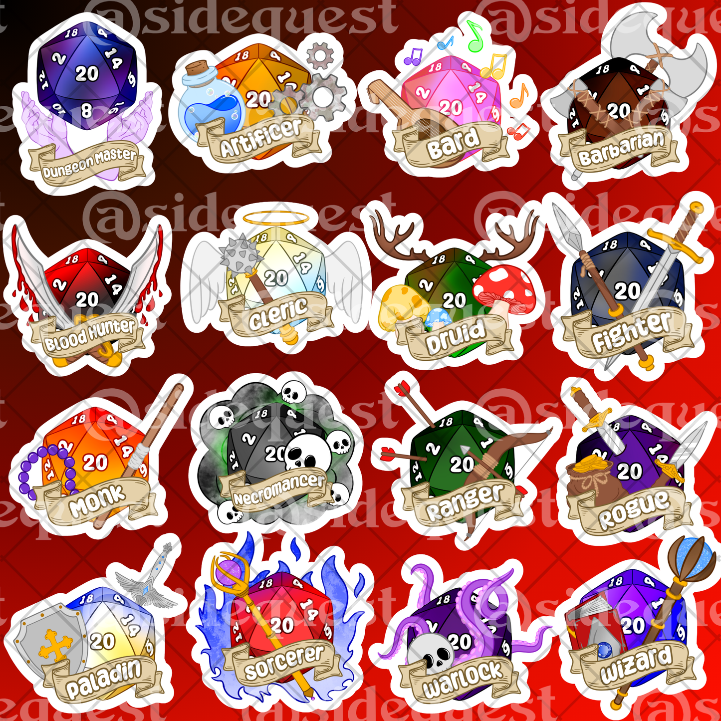 DnD Class Water Resistant Vinyl Sticker