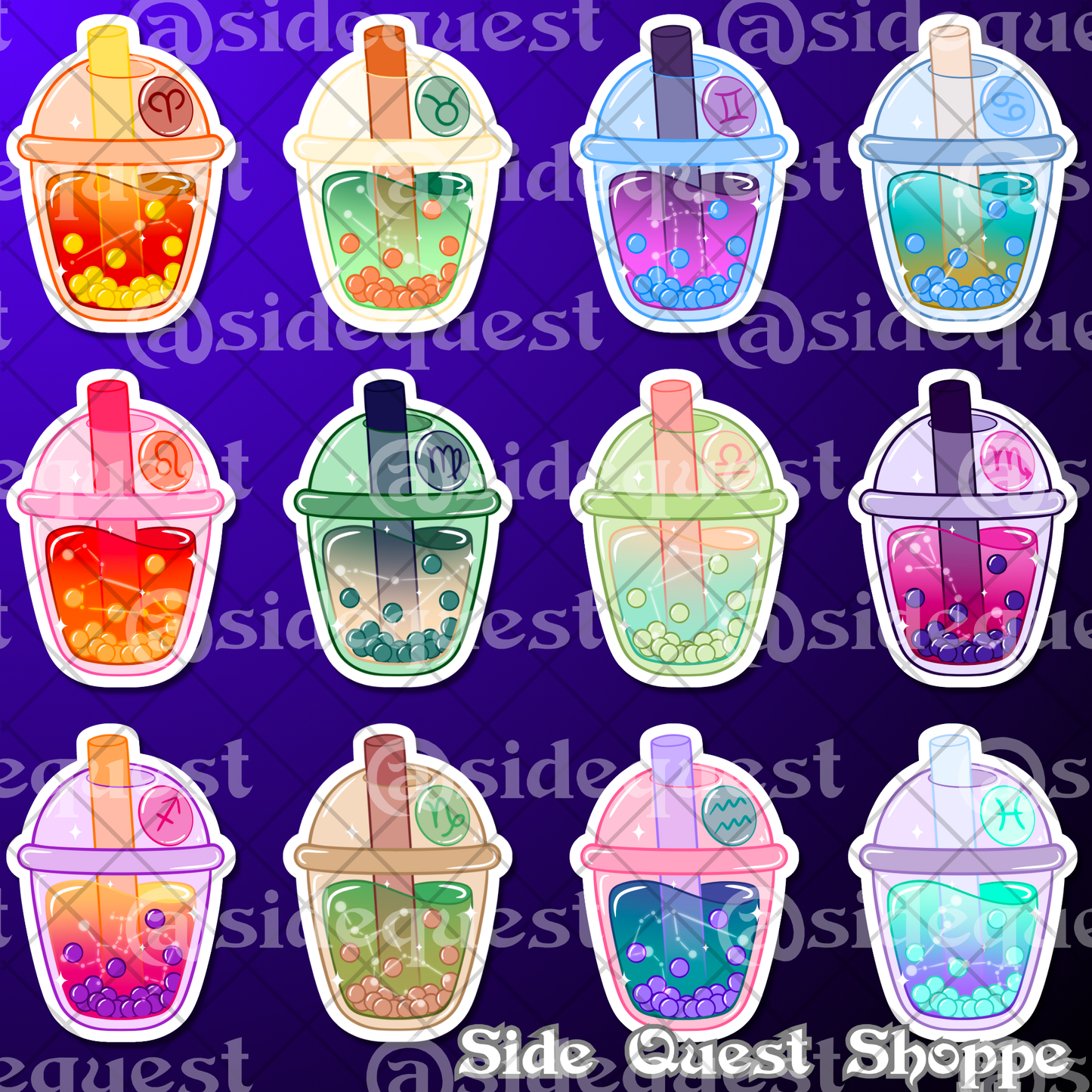 Zodiac Boba Water Resistant Vinyl Sticker