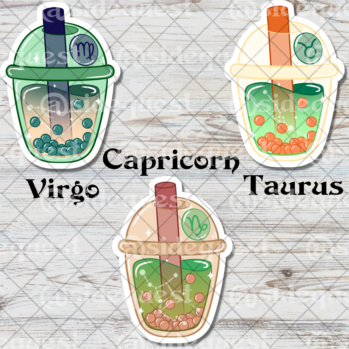 Zodiac Boba Water Resistant Vinyl Sticker