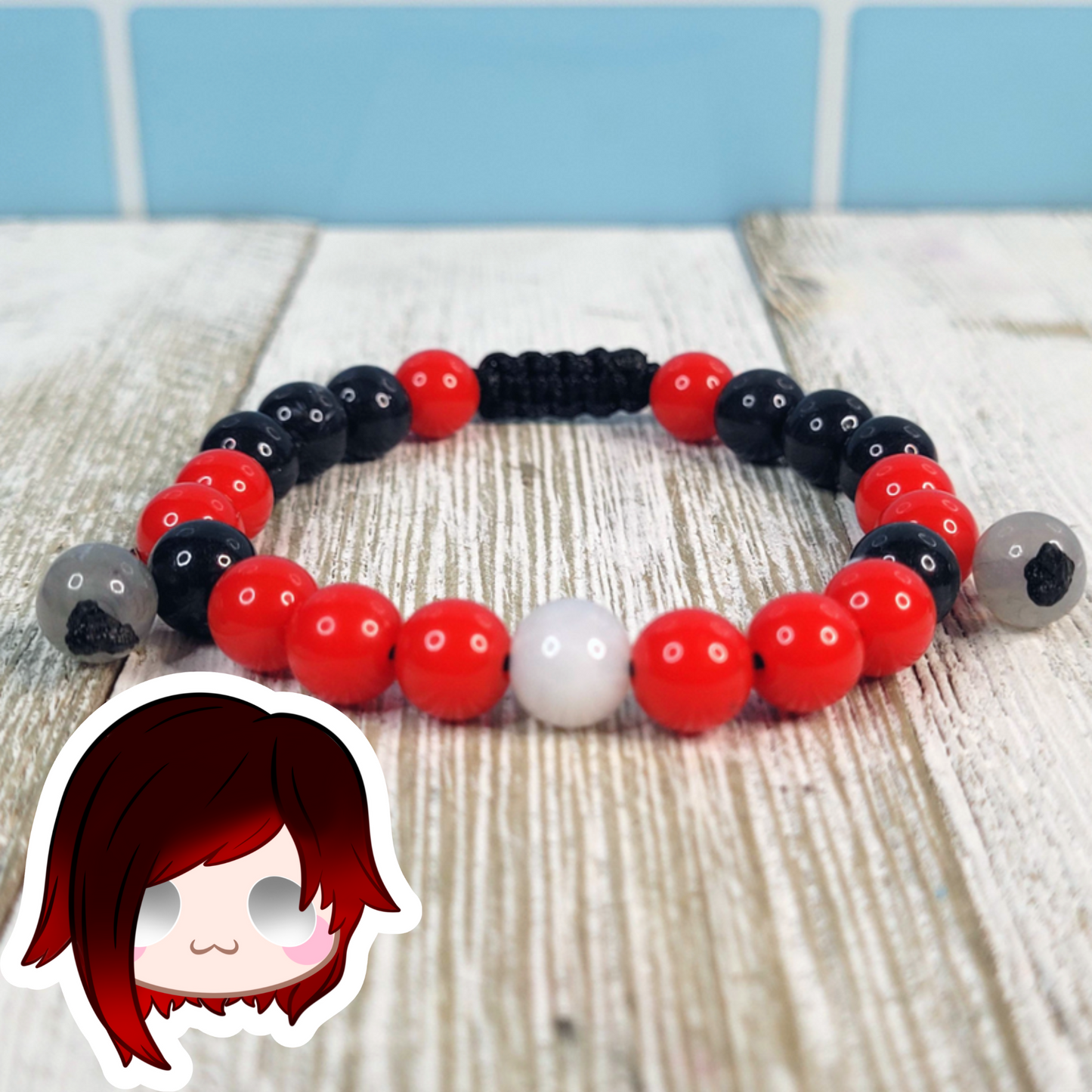 Ruby Adjustable Bead Bracelet
