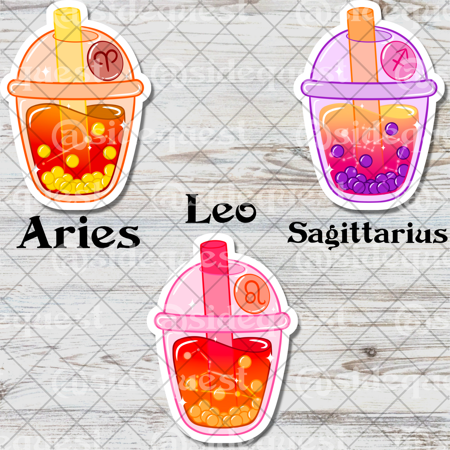 Zodiac Boba Water Resistant Vinyl Sticker