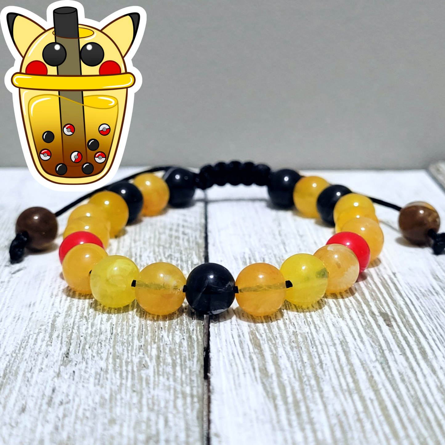 Pikachu Adjustable Bead Bracelet