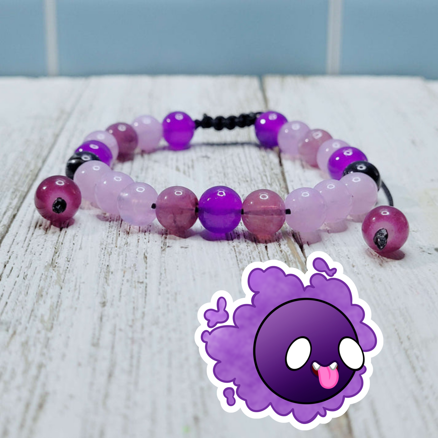 Lavender Town Adjustable Bead Bracelet
