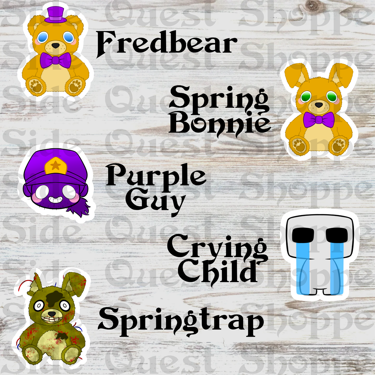 Furry Nights at Freddy's Water Resistant Vinyl Sticker