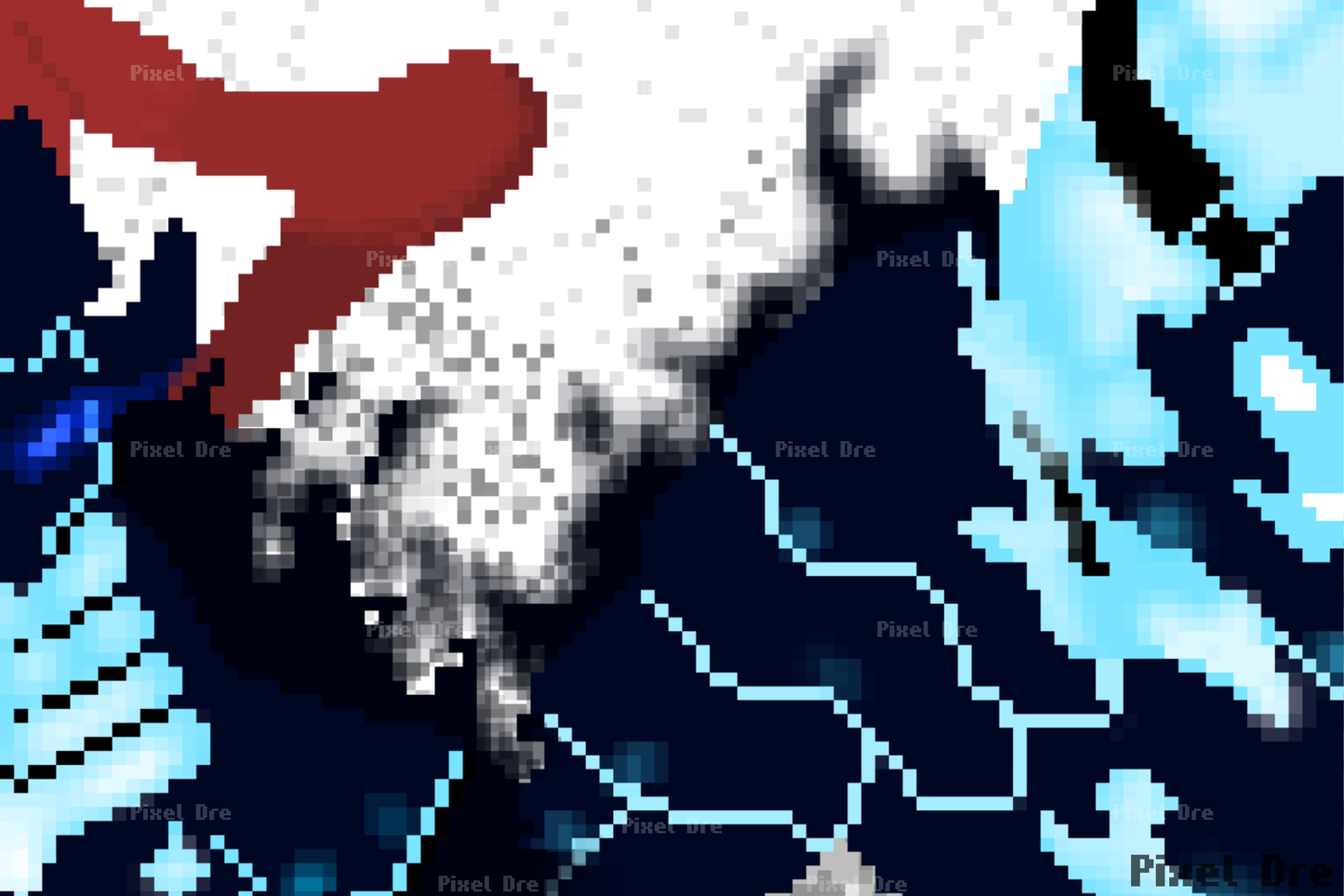 Arise Pixel Art Print