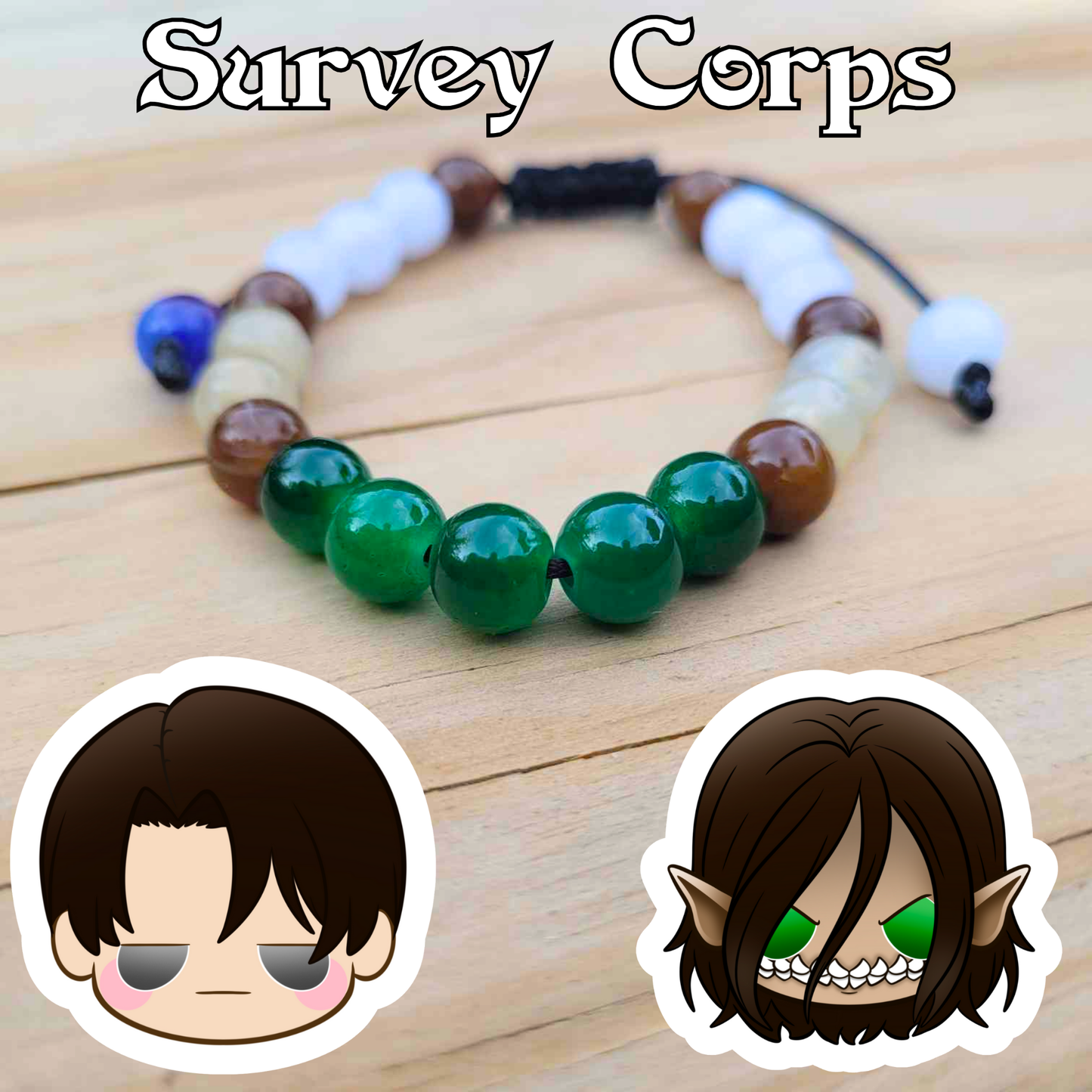 Scout Regiment Adjustable Bead Bracelet