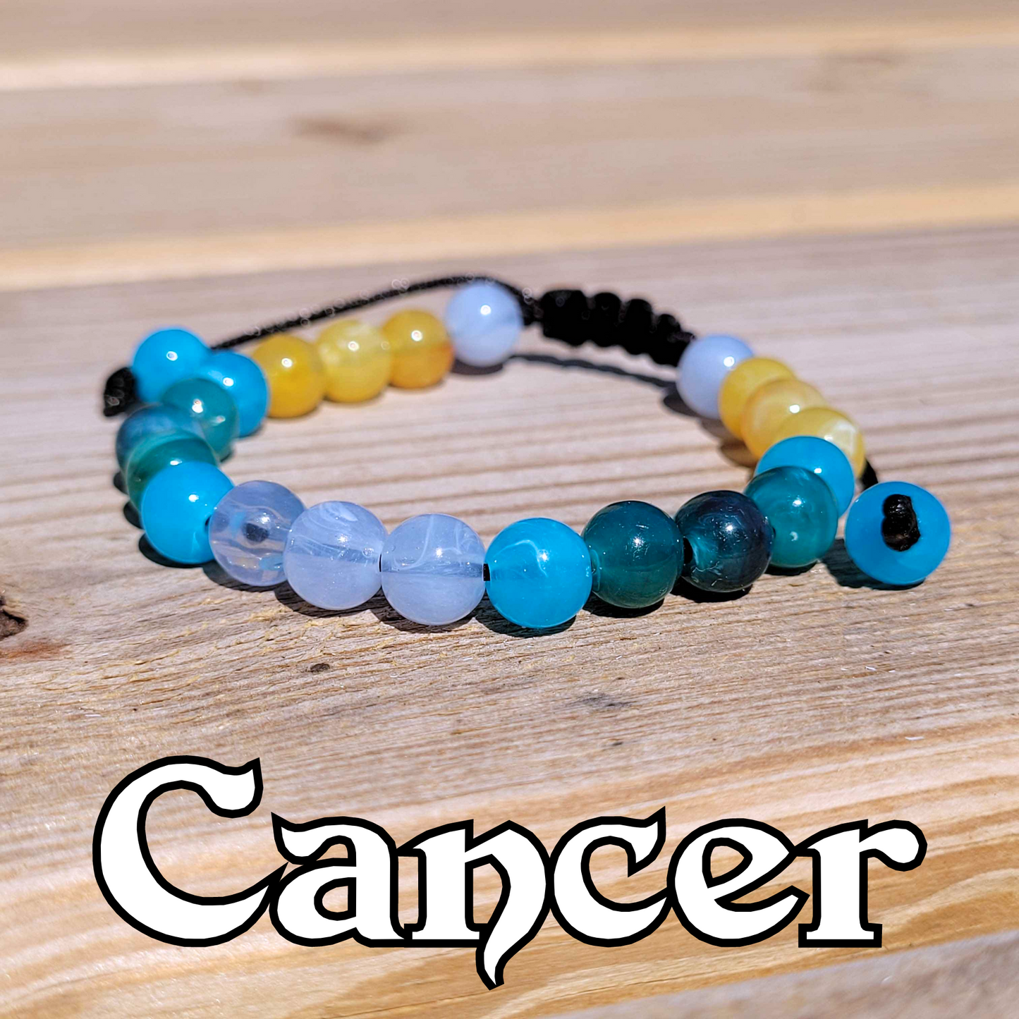 Cancer Adjustable Bead Bracelet