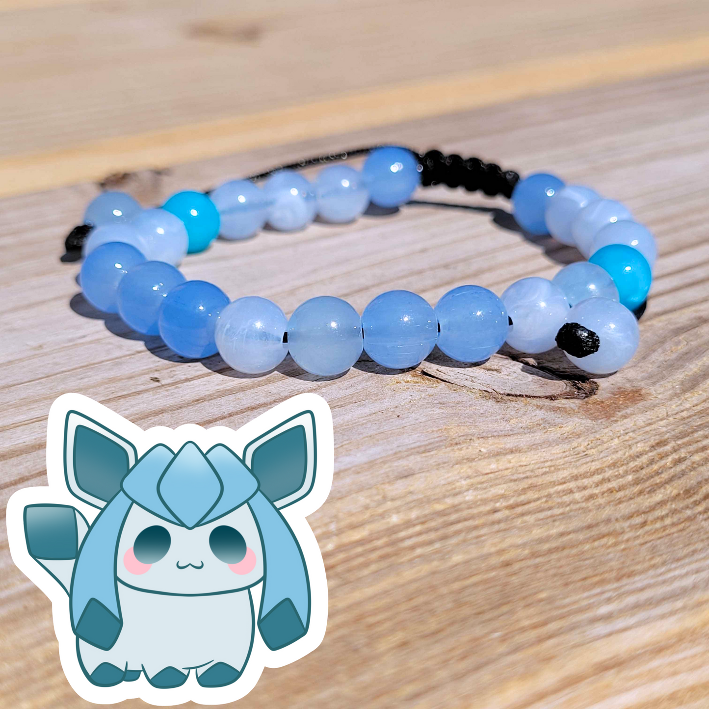 Glaceon Adjustable Bead Bracelet