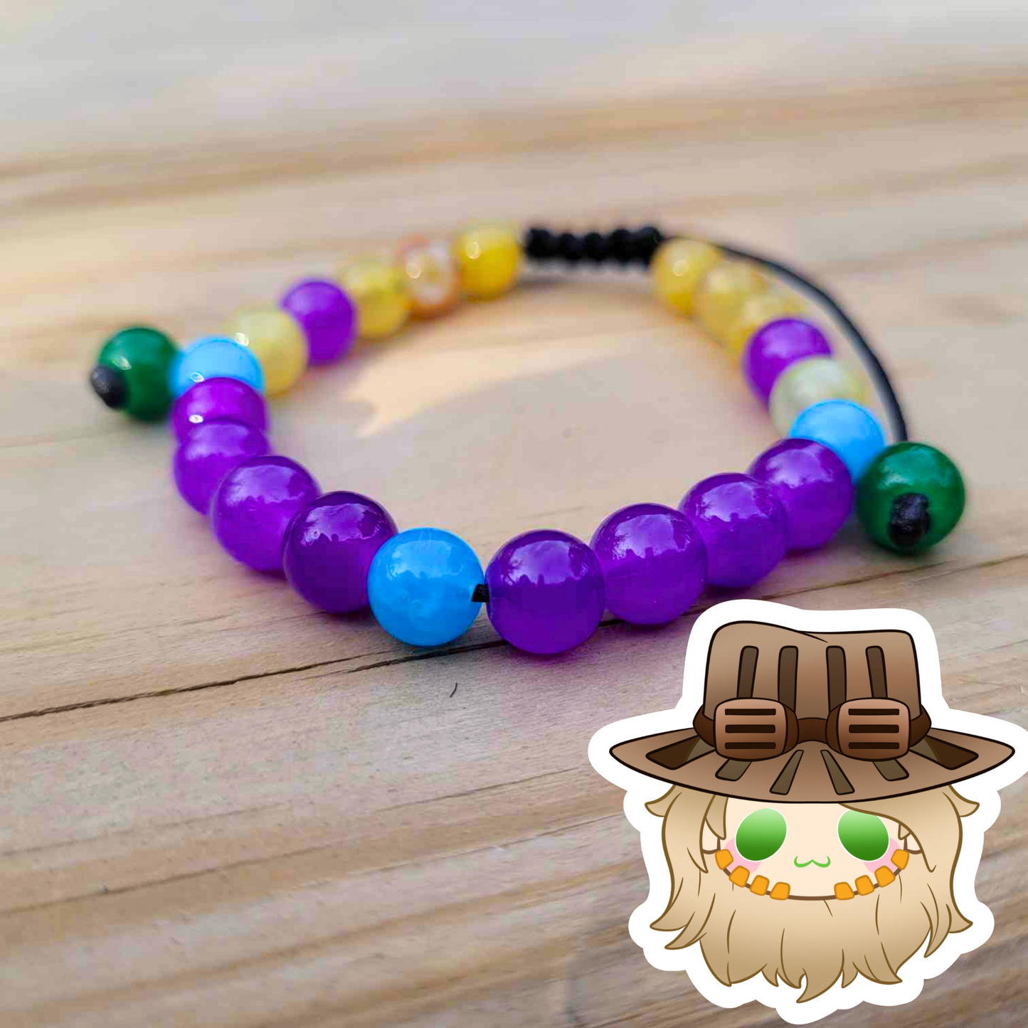 Gyro Zeppeli Adjustable Bead Bracelet