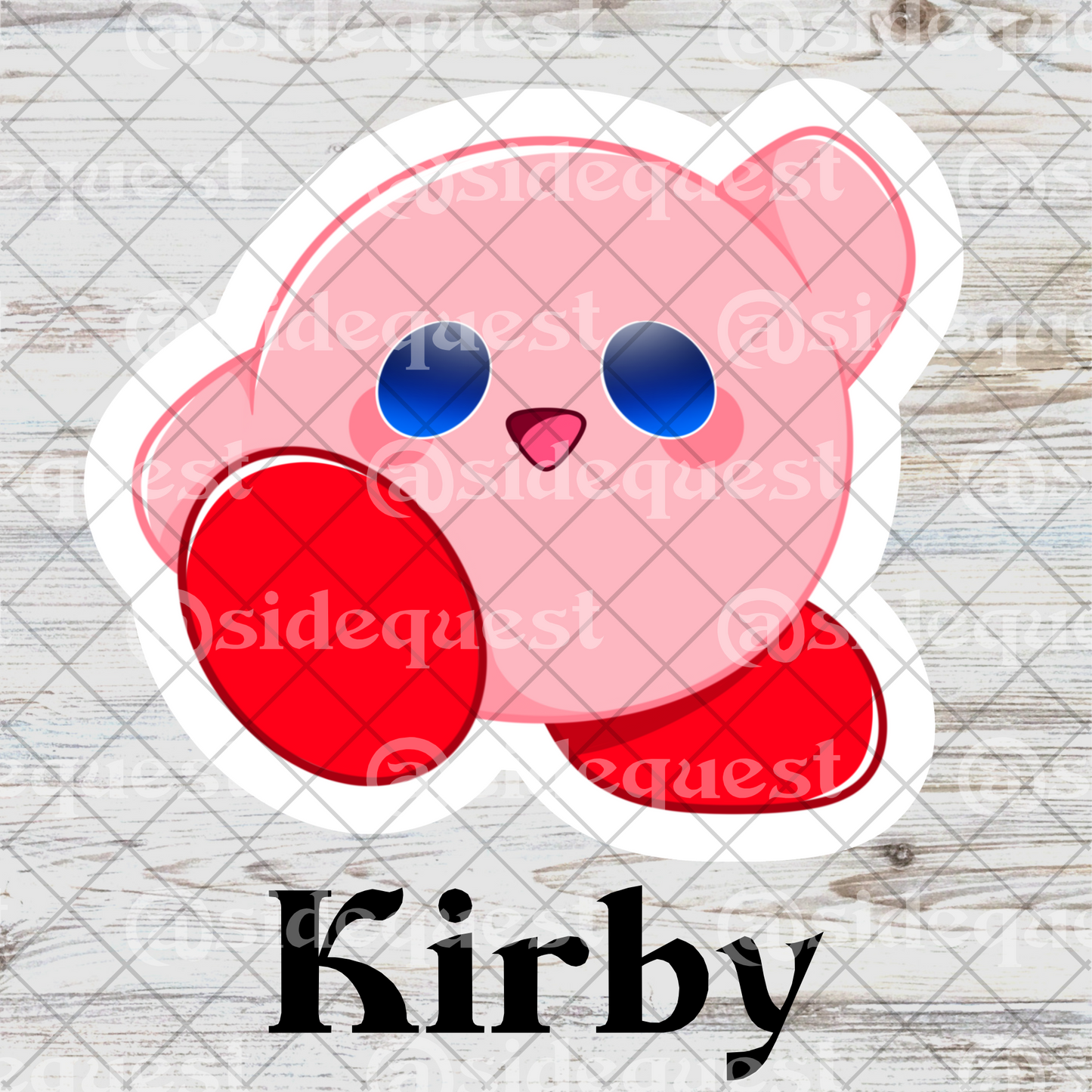 Kirb Stomp Water Resistant Vinyl Sticker