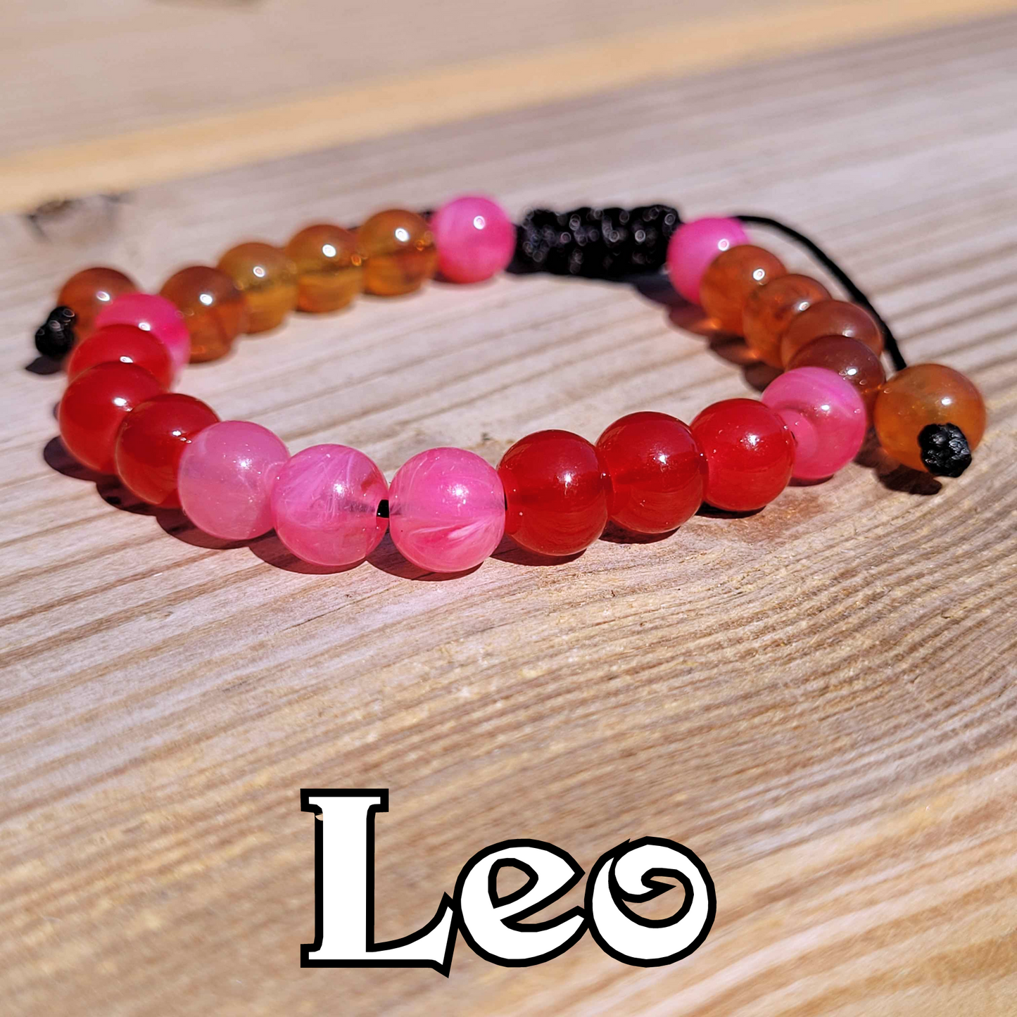 Leo Adjustable Bead Bracelet