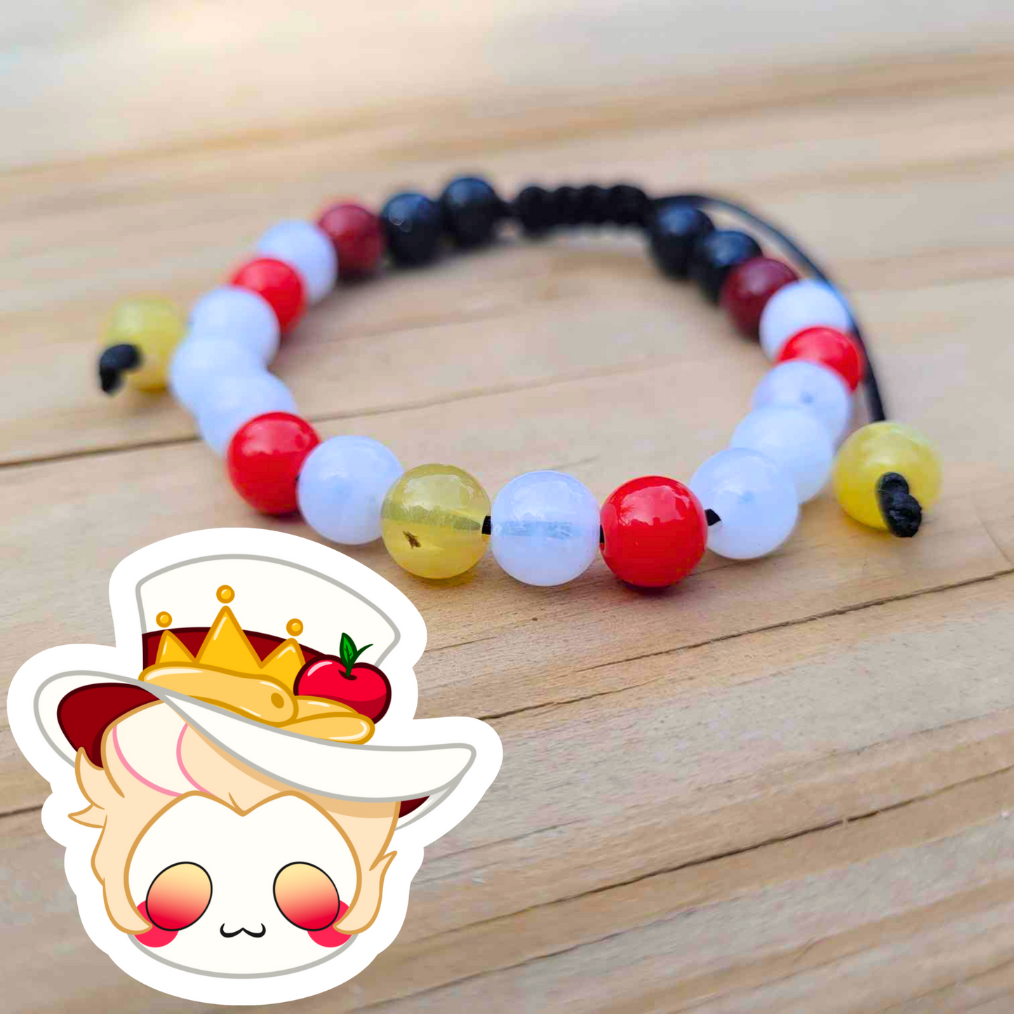 Lucifer Adjustable Bead Bracelet