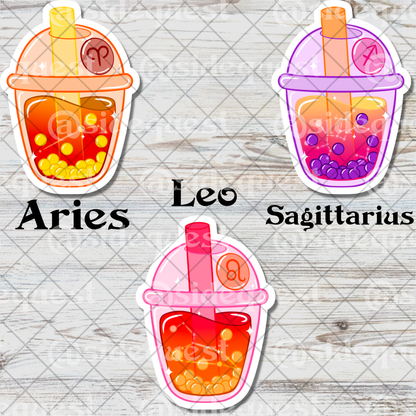 Zodiac Boba Water Resistant Vinyl Sticker