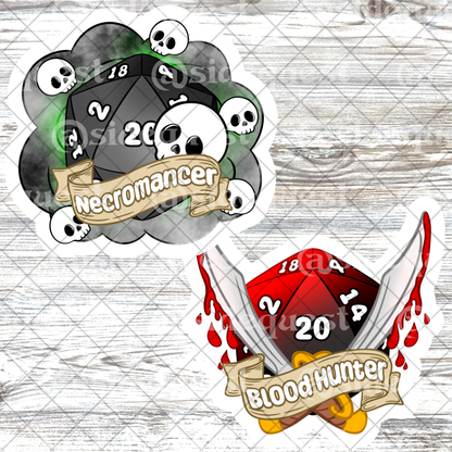 DnD Class Water Resistant Vinyl Sticker