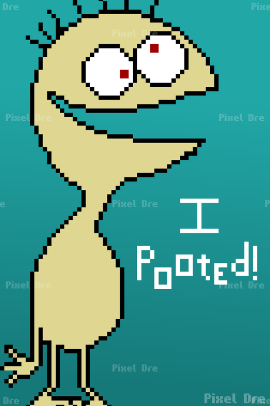 I Pooted Pixel Art Print