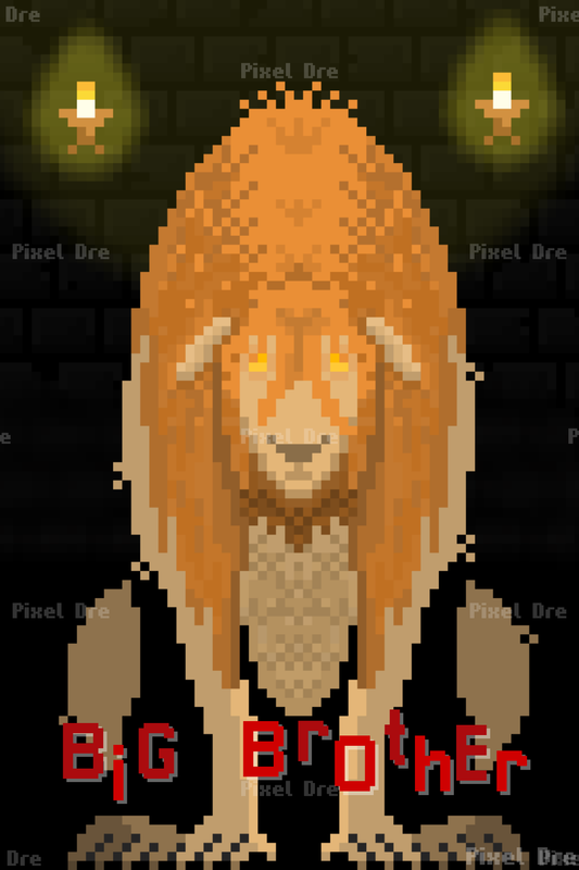 Big Brother Pixel Art Print
