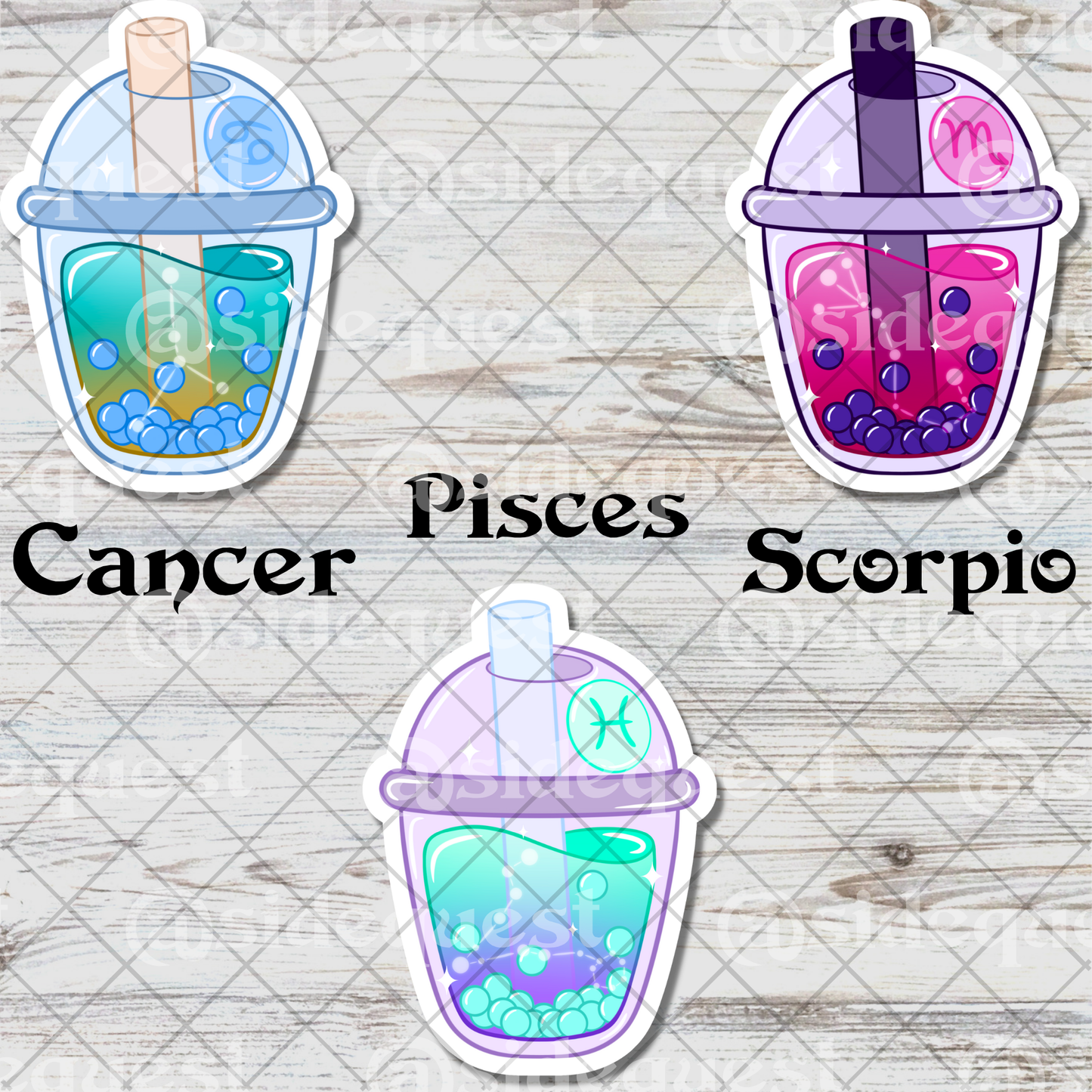 Zodiac Boba Water Resistant Vinyl Sticker
