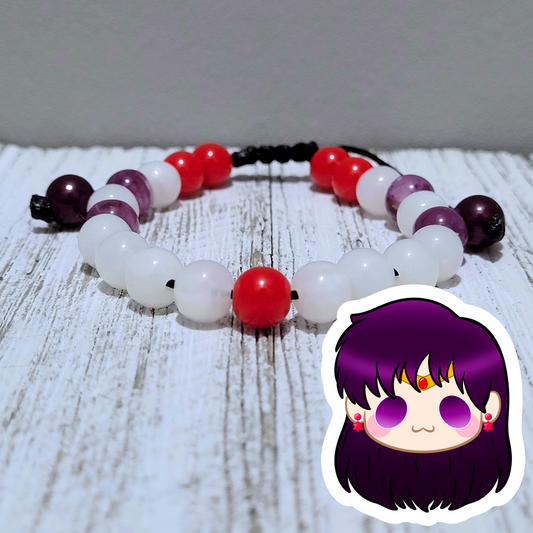 Sailor Mars Adjustable Bead Bracelet
