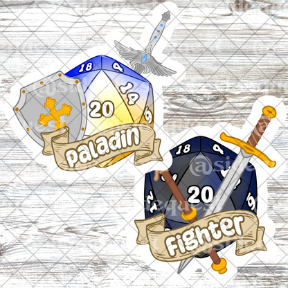 DnD Class Water Resistant Vinyl Sticker