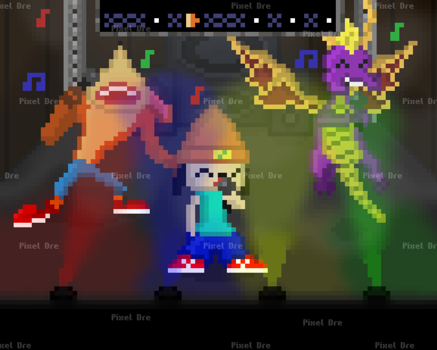 90's Concert Pixel Art Print