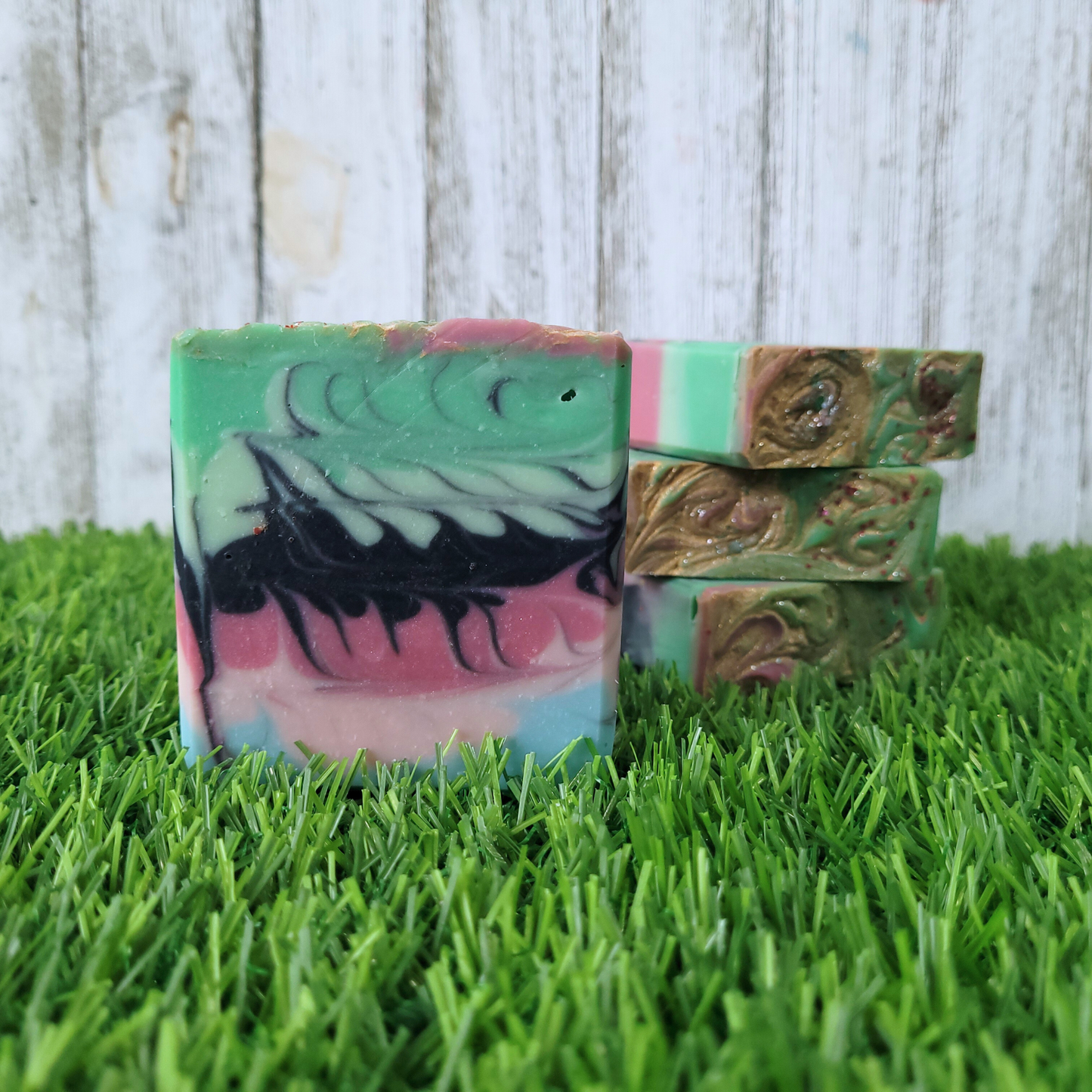 Pink Goes Good With Green Artisan Soap