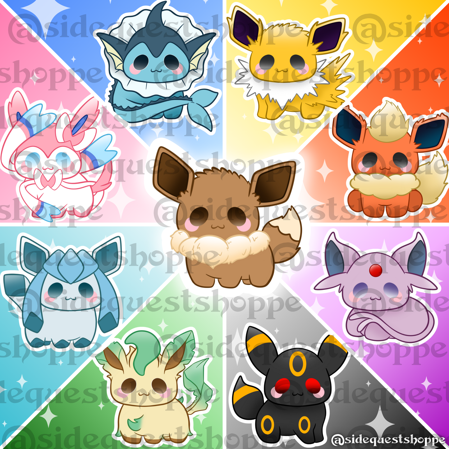 Foxy Evolutions Mini Art Print
