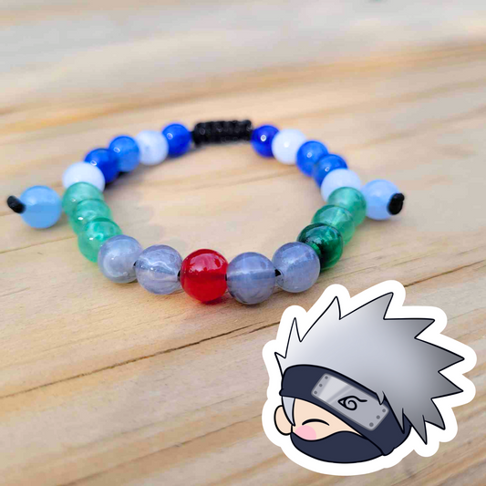 Kakashi Adjustable Bead Bracelet