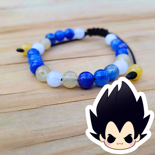 Vegeta Adjustable Bead Bracelet