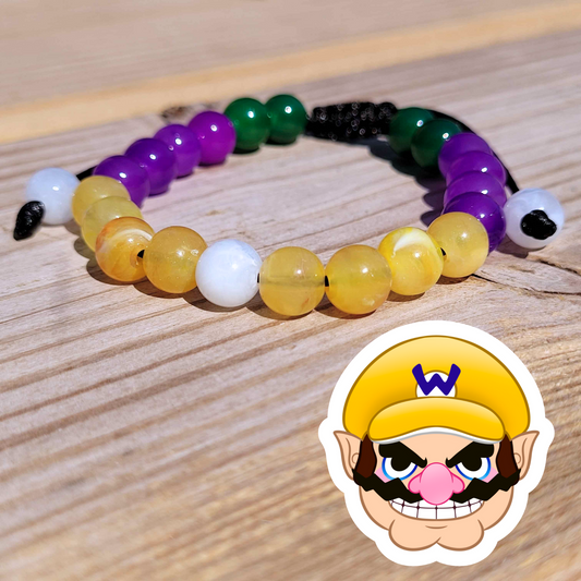 Wario Adjustable Bead Bracelet