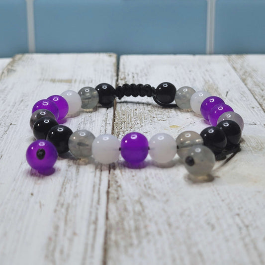 Asexual Pride Adjustable Bead Bracelet